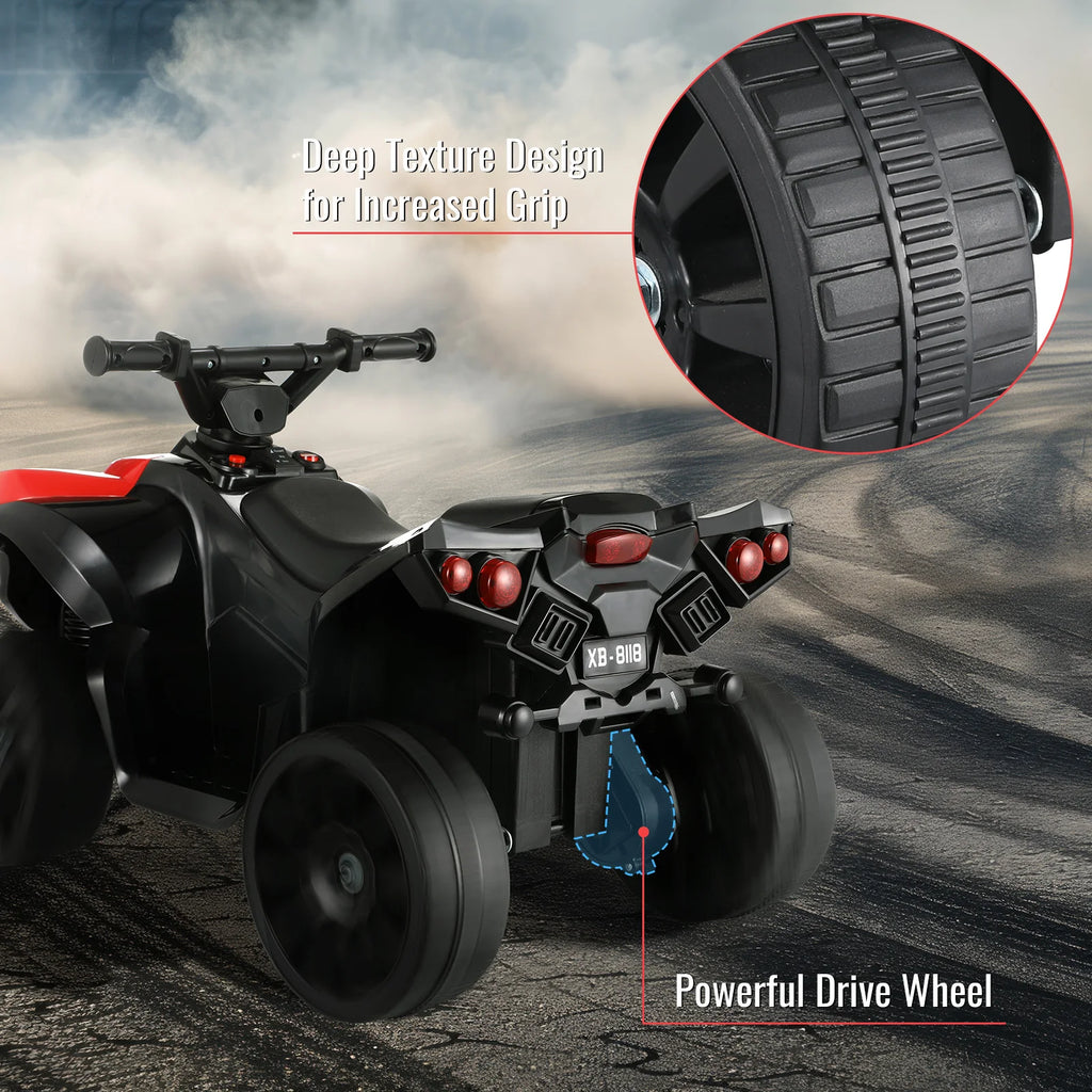 AOOU 6V Battery Powered Kids Electric Car, Kids Ride on Toys for Toddlers, Electric Vehicle ATV Car, 4 Wheeler w/Music,LED Lights