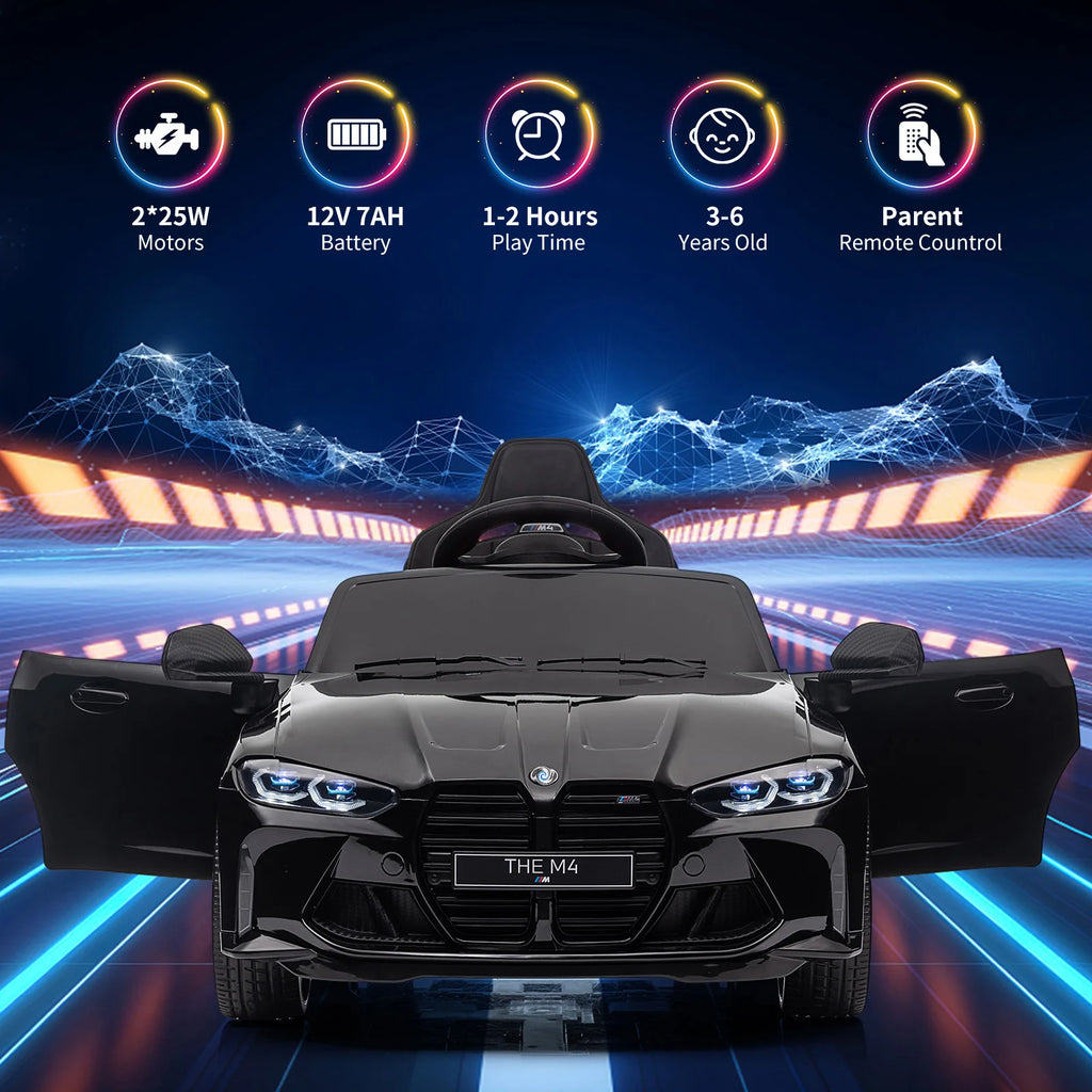 12V Kids Electric Ride On Car - Remote Control, 3 Speeds, LED Lights, MP3 Player, USB, Wireless Connectivity, Suspension System, Battery Powered Toy Vehicle for Toddlers