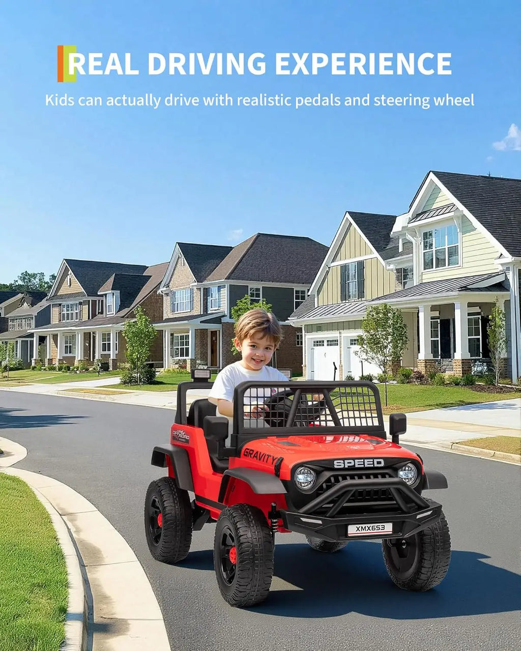 12V Kids Ride On Truck Car w/Parent Remote Control, 3 Speeds, Emergenc ...