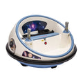 12V Kids Electric Bumper Car with Remote Control, 360° Spinning Ride-On Toy with LED Lights, Soft Bumper & Safety Belt, Round Indoor/Outdoor Vehicle for Toddlers Ages 2-5