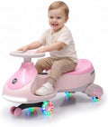2-in-1 Electric Wiggle Car for Kids – 12V Ride-On with Pedal & Swing Modes, 360° Steering, Flashing Wheels, Music, Anti-Rollover & Rechargeable Battery, Indoor/Outdoor