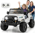12V Kids Ride On Truck Car W/Remote Control Threaded Wheels 3 Speeds LED Lights